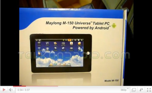 Maylong M-150 Android Tablet