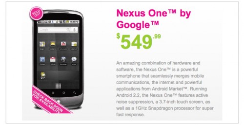 Moblicity Sells Out of Nexus One