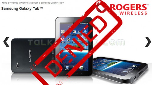 rogers galaxy tab fail