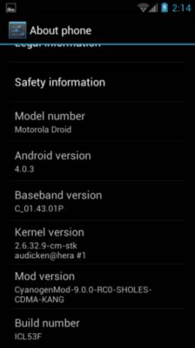  Original Motorola Droid Gets Some ICS Love In A Pre Alpha Build [courtesy of XDA]