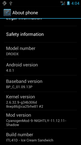  [Download] Enjoy Some Ice Cream Sandwich on your DROID X with CM9 Based ROM EncounterICS X