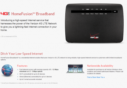 Verizon To Begin Rolling Out HomeFusion Residential 4G LTE This Week
