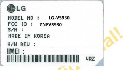  LG VS930 (Optimus LTE II) Stops by the FCC Sporting Global Ready Verizon Radios