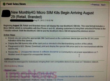T Mobile adding microSIM kits in anticipation of future iPhone 4/4S users on their network T Mobile adding microSIM kits in anticipation of future iPhone 4/4S users on their network