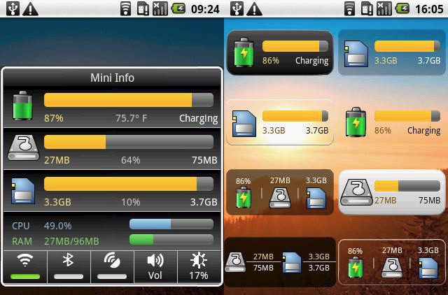 Mini Info is a robust system monitor for Android 4