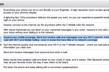 T-Mobile accidentally confirms Wi-Fi calling on myTouch and Defy product pages 48