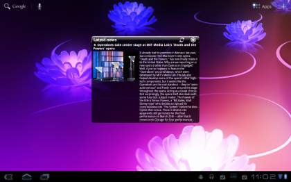 Pure News Widget provides scrolling RSS feeds 4