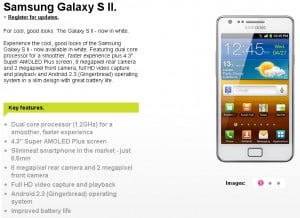 Three.co.uk Confirms White Samsung Galaxy II 4