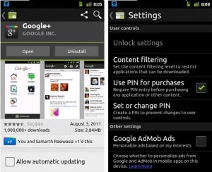 Android Market 3.1.3 brings +1 and pin lockout controls 5