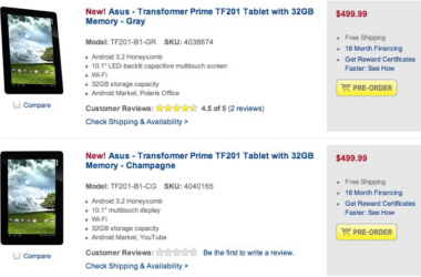 Best Buy and CompUSA Jump on the Transformer Prime Pre-Order Bandwagon 38