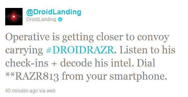 @DroidLanding gives 1st clues to major DROID RAZR contest 3