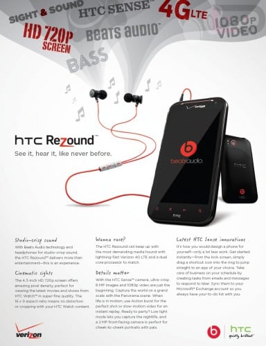 HTC Rezound Promo Video and Feature Documents Surface 6