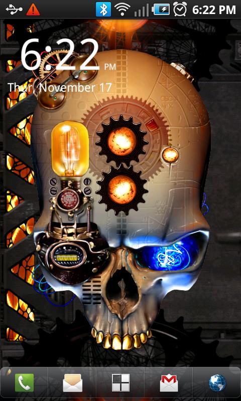 Steampunk Skull Live Wallpaper 4