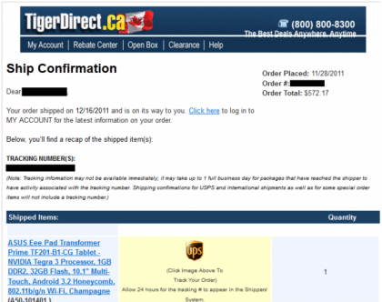 Tiger Direct And Amazon Now Shipping ASUS Transformer Prime To Customers 4
