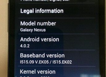 Galaxy Nexus Getting Android 4.0.2, Upon Activation 13