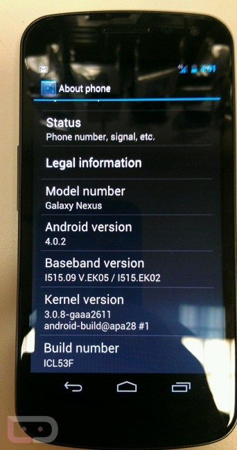 Galaxy Nexus Getting Android 4.0.2, Upon Activation 4