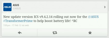 Update 9.4.2.14 Rolling Out for ASUS Transformer Prime 5