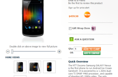 [Deal] 16GB, unlocked, Docomo branded Galaxy Nexus (i9250) for $459.50 at Negri Electronics 12