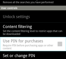Google Play PIN code can be easily disabled 6