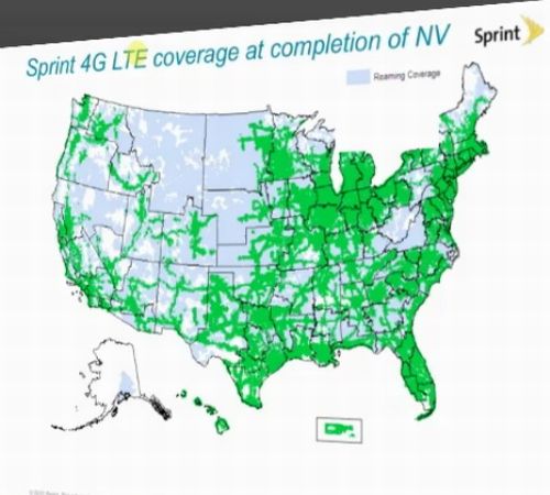2014 Map of Sprint 4G LTE Network Surfaces 4