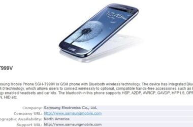 Samsung Galaxy S III for T-Mobile (SGH-T999) and AT&T (SGH-I747) get Bluetooth certified 5