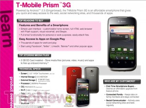 Leaked Documents Show T-Mobile Prism Launching on May 6th 6