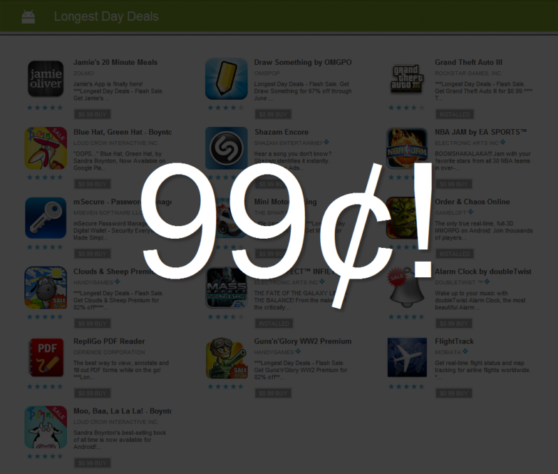 Google's "Longest Day Deals" Discounts Great Apps For Just 99 Cents In The Play Store 4