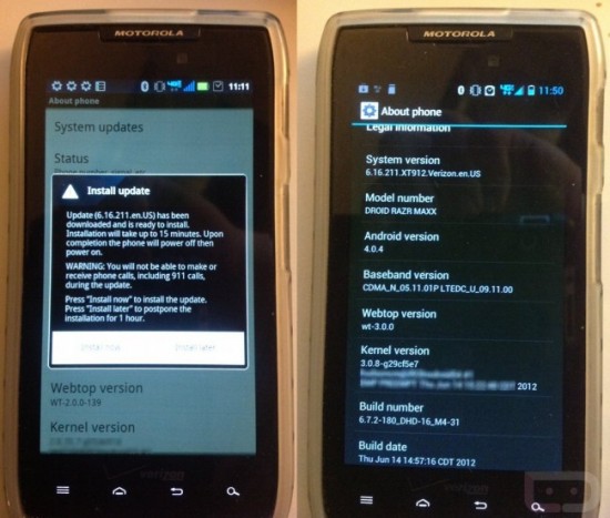 ICS for Droid RAZR and Droid RAZR MAXX Now Even Closer 3