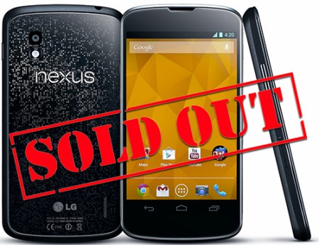 Once again, all Nexus 4 and Nexus 10 devices are now sold out 2