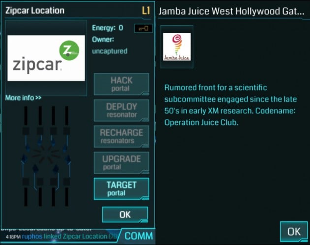 Ingress Updates App, Adds Zipcar & Jamba Juice Portals 3