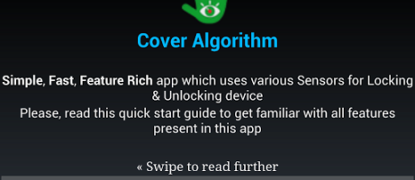New Cover Algorithm app enables sensor-based lock/unlock actions 4