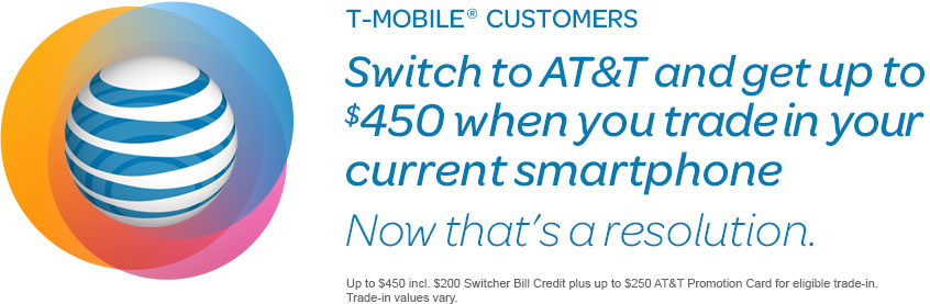 AT&T takes shot at T-Mobile with offer of up to $450 to switch carriers ...