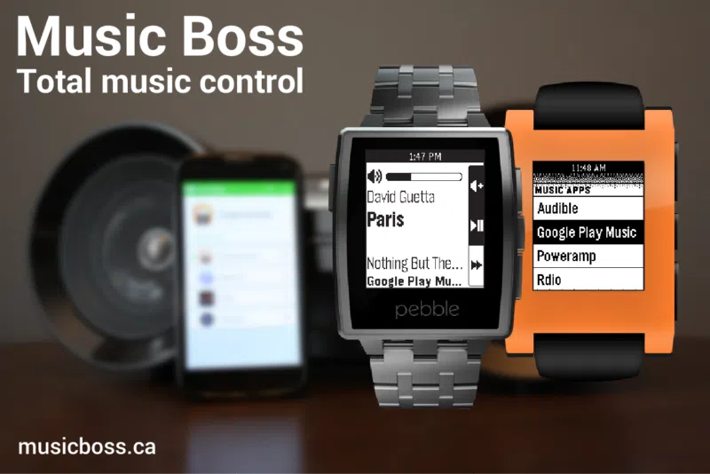 Music Boss now supports control of Chromecast volume and playback from your Pebble smartwatch 4