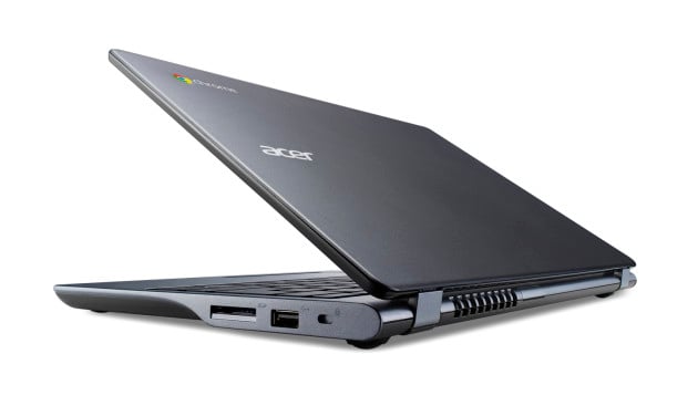 Acer Chromebook C720 rear view half closed