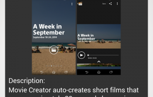 Sony Movie Creator app shows up for Sony Xperia Z2 8