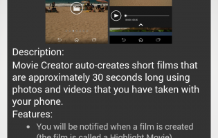 Sony Movie Creator app shows up for Sony Xperia Z2 7