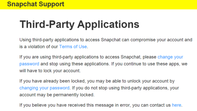 Snapchat Locked