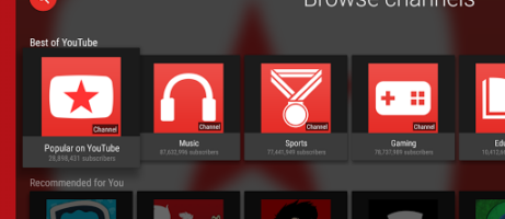 YouTube for Android TV listed in Google Play Store 3