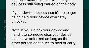 Users reporting new "On Body Detection" lock mode in Android 4
