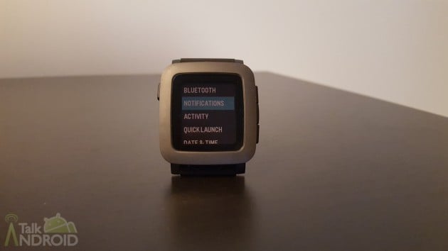 pebble time settings TA