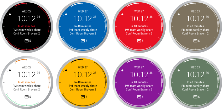 Outlook-Watchface-styles-Android-Wear