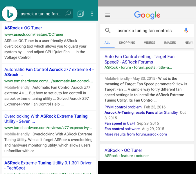 Asrock search results