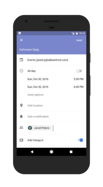 share calendar invited