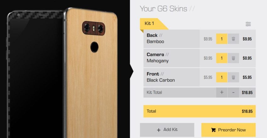 dBrand already has skins for the LG G6 up for pre-order 4