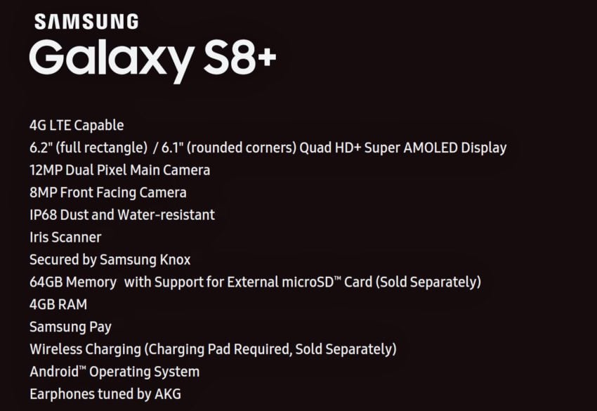 Leaked materials show Samsung Galaxy S8+ specs 5