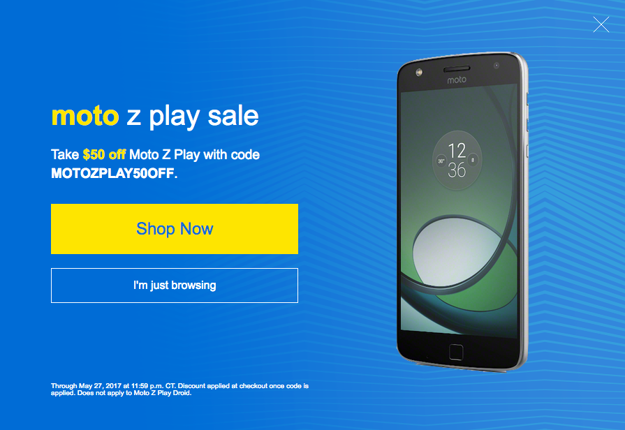 [Deal] Take $50 off the Moto Z Play, buy it for $399 3