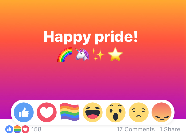 How to get the LGBTQ Pride reaction on Facebook 5