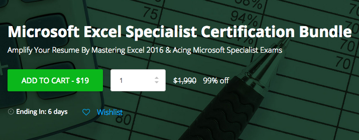 [TA Deals] Get the Microsoft Excel Specialist Certification Bundle for $19 2