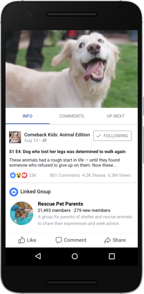New Facebook Watch platform for videos coming up next 7