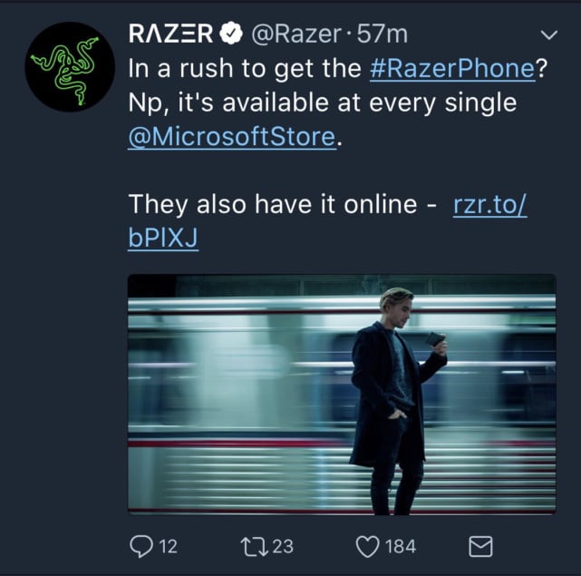 The Razer Phone is now available at select Microsoft Stores 7